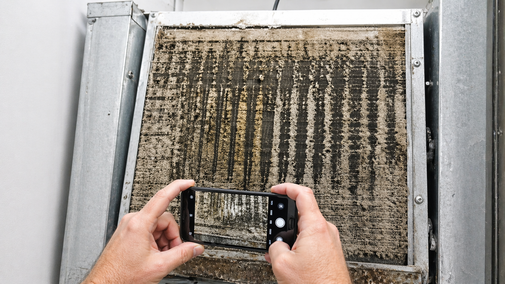 Step 1 — photograph evaporator coil before installation